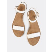 Scalloped Trim Flat Sandals WHITE - Sandálias - $17.00  ~ 14.60€