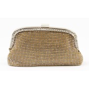 Scarleton Elegant Crystal Clutch H3009 Gold - Clutch bags - $39.99 