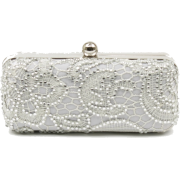 Scarleton Lace Minaudiere With Crystals H3023 Silver - Clutch bags - $25.99 