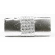 Scarleton Metallic Clutch With Rhinestones H3018 Black - Clutch bags - $19.99 
