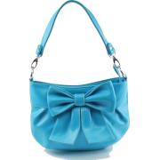 Scarleton Patent Faux Leather Shoulder Handbag H1073 Blue - Hand bag - $24.99 