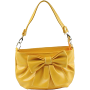 Scarleton Patent Faux Leather Shoulder Handbag H1073 Yellow - Hand bag - $24.99 