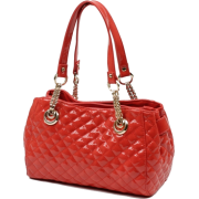 Scarleton Quilted Patent Faux Leather Satchel H1049 Red - Hand bag - $29.99 