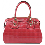 Scarleton Quilted Patent Faux Leather Satchel H1071 Rose - Hand bag - $24.99 