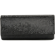 Scarleton Rhinestone Flap Clutch H3016 Black - Clutch bags - $19.99 