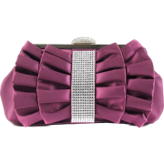 Scarleton Satin Clutch With Crystals H3021 - Blue Purple - Clutch bags - $14.99 