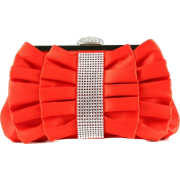 Scarleton Satin Clutch With Crystals H3021 - Blue Red - Clutch bags - $14.99 