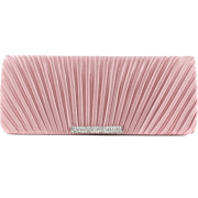 Scarleton Satin Flap Clutch With Crystals H3017 Pink - Clutch bags - $19.99 