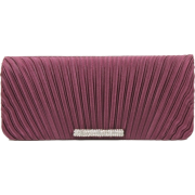 Scarleton Satin Flap Clutch With Crystals H3017 Purple - Clutch bags - $19.99 