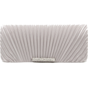 Scarleton Satin Flap Clutch With Crystals H3017 Silver - Clutch bags - $19.99 