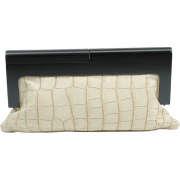 Scarleton Wood Framed Croc Embossed Clutch H3048 Beige - Сумки c застежкой - $22.99  ~ 19.75€