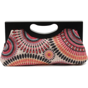 Scarleton Wood Framed Embroidered Clutch H3001 Pink - Clutch bags - $19.99 