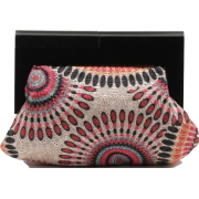 Scarleton Wood Framed Embroidered Clutch H3002 Pink - Clutch bags - $19.99 
