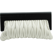 Scarleton Wood Framed Quilted Clutch H3043 Off white - Clutch bags - $22.99 