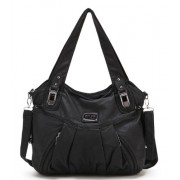 Scarleton Zipper Washed Shoulder Bag H1472 - Hand bag - $19.99 