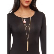 Sequin Layered Necklace and Reversible Stud Earrings - Naušnice - $6.99  ~ 6.00€