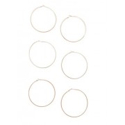 Set of 3 Extra Large Hoop Earrings - Brincos - $3.99  ~ 3.43€