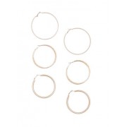 Set of 3 Large Hoop Earrings - Brincos - $3.99  ~ 3.43€