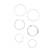 Set of 3 Large Textured Hoop Earrings - Naušnice - $3.99  ~ 25,35kn