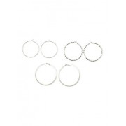 Set of 3 Multi Textured Hoop Earrings - Kolczyki - $4.99  ~ 4.29€