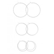 Set of 3 Textured Hoop Earrings - Naušnice - $4.99  ~ 31,70kn