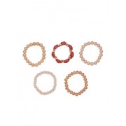 Set of 5 Rose Beaded Stretch Bracelets - Bracelets - $6.99 