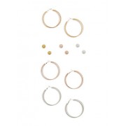 Set of 6 Hoop and Stud Earrings - Earrings - $5.99 