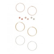 Set of 6 Stud and Twisted Hoop Earrings - Uhani - $5.99  ~ 5.14€