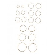 Set of 9 Assorted Hoop Earrings - Earrings - $6.99 