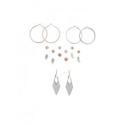 Set of 9 Glitter and Rhinestone Earrings - Earrings - $5.99 