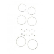Set of 9 Textured Hoop Earrings and Stud Earrings - Orecchine - $5.99  ~ 5.14€