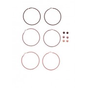 Set of Coated Hoop and Stud Earrings - Uhani - $3.99  ~ 3.43€