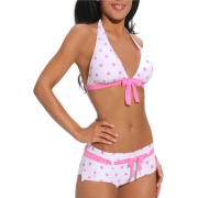 Sexy Retro Polka Dot Two Piece Hipster Bikini Swimwear - Kostiumy kąpielowe - $29.99  ~ 25.76€