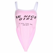 Sexy high slit letter print jumpsuit - Grembiule - $17.99  ~ 15.45€