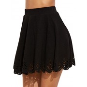 SheIn Women's Basic Solid Flared Mini Skater Skirt - Skirts - $10.99 