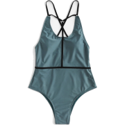 Shein Contrast Straps Swimsuit - Uncategorized - $32.00  ~ ¥3,602