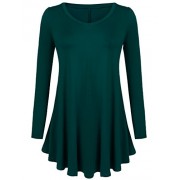 Sherosa Womens V-Neck Short Sleeve/Long Sleeve Shirt Flowy Comfy Loose Casual Tunic Tops - Hemden - kurz - $3.99  ~ 3.43€