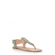 Shimmer Strap Thong Sandals - Sandały - $12.99  ~ 11.16€