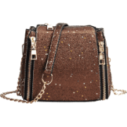 Shimmering Chain Crossbody Bag - Hand bag - 