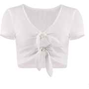 Short-sleeved umbilical T-shirt bow top - Košulje - kratke - $15.99  ~ 101,58kn