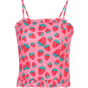 Short vest with strawberry camouflage print sling by fungus - Košulje - kratke - $19.99  ~ 126,99kn