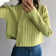 Side-breasted sweater irregular cardigan - Košulje - kratke - $28.99  ~ 184,16kn