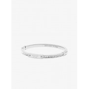 Silver-Tone Baguette Hinge Logo Bracelet - Bransoletka - $150.00  ~ 128.83€