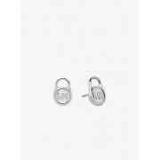Silver-Tone Logo Lock Stud Earrings - Orecchine - $55.00  ~ 47.24€