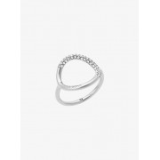 Silver-Tone Pave Ring - Rings - $65.00 
