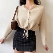 Single Breasted Short Knit Cardigan Wome - Košulje - kratke - $27.99  ~ 177,81kn