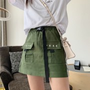 Skirt High Waist Cargo A-line Skirt - Suknje - $25.99  ~ 22.32€