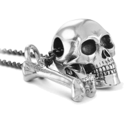 Skull & Bone Necklace #bones #skulls - 项链 - $75.00  ~ ¥502.53