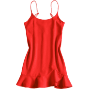 Slip Ruffles Mini Dress - sukienki - 