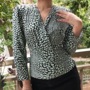 Small V-neck print wrap shirt with leopa - Košulje - kratke - $27.99  ~ 177,81kn